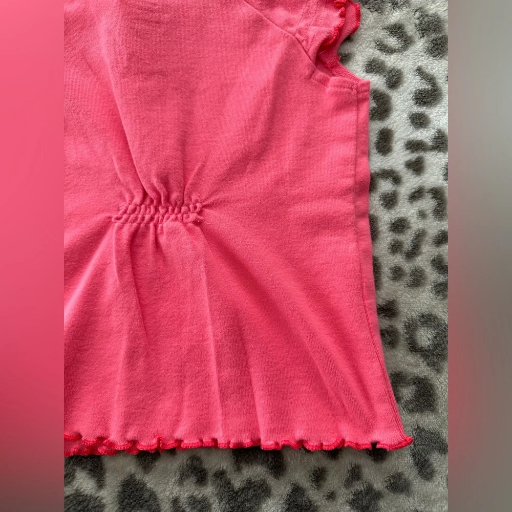 Carter’s Glitter Flower Graphic Top in Coral Pink Size 12 Months